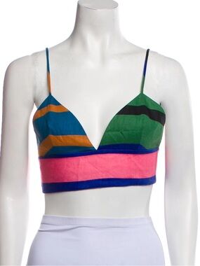 Staud Formentera Stripe Tatum Crop Top